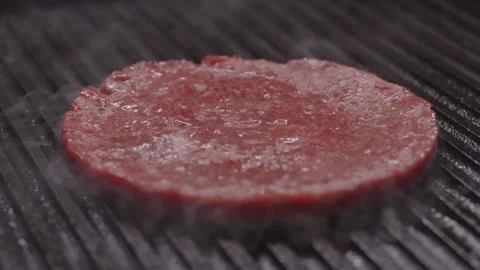 Cutlet from marbled beef roasted on the grill. Stock Footage 312312173