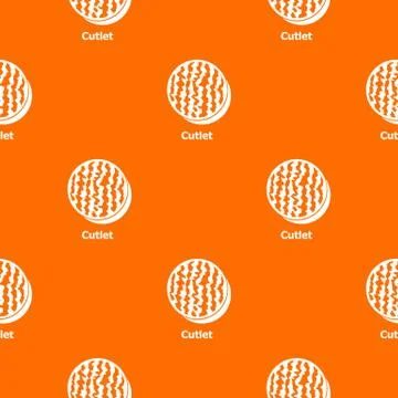 Cutlet pattern vector orange Stock Illustration