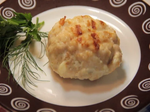 Cutlet on a plate cut, knife, fork, movement, cafe, lunch, dinner Stock Footage 76989029