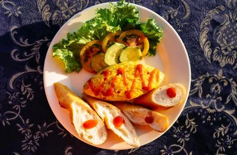 Cutlet in a restaurant Stock Photos