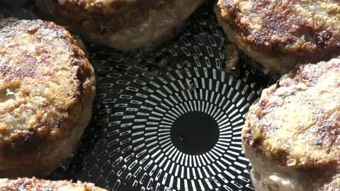 Cutlets are fried in a pan. close-up Stock Footage 167749595