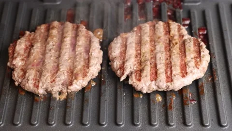 The cutlets are grilled. Stock Footage 220742015