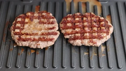 The cutlets are grilled. Stock Footage 220742117