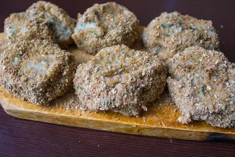 Cutlets in breaded. Stock Photos