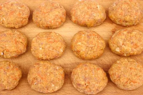 Cutlets on the kitchen chalkboard Stock Photos