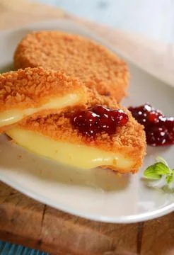 Cutlets with melted cheese Stock Photos