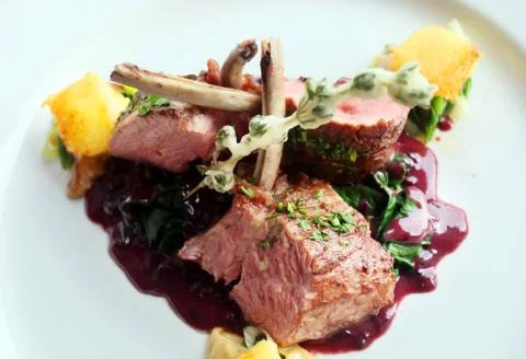 Cutlets with sauce Stock Photos