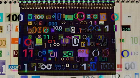 Cutout binary numbers software code computer concept Stock Footage 1005479