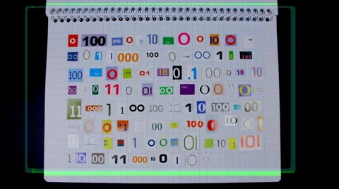 Cutout binary numbers software code computer concept Stock Footage 1005480