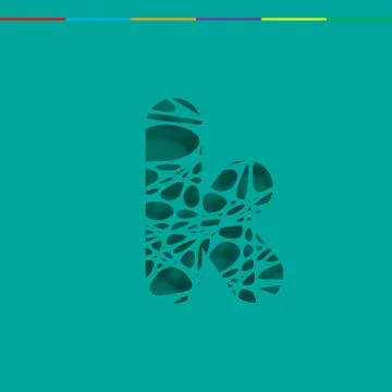 Cutout character from a fontset, vector Illustrazione stock