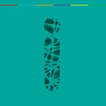 Cutout character from a fontset, vector Stock Illustration