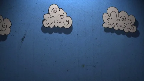 Cutout clouds Stock Footage 80493829