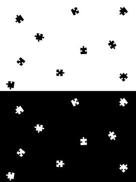 Cutout confetti style vertical overlay pattern isolated on transparent Stock Illustration