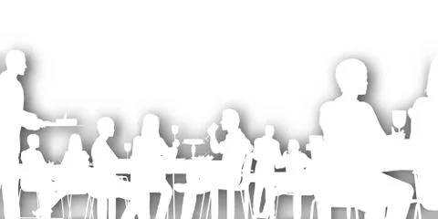 Cutout dining Stock Illustration