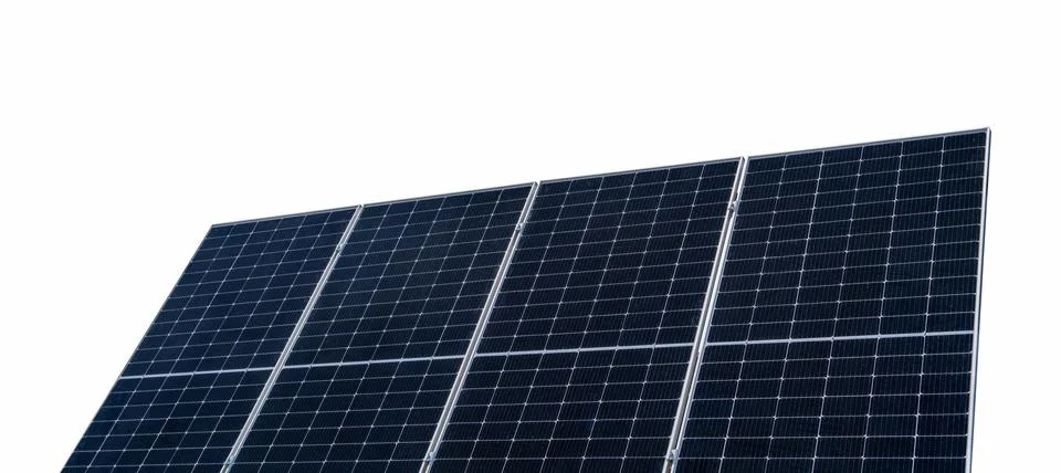 Cutout of large solar panel. Stock Photos
