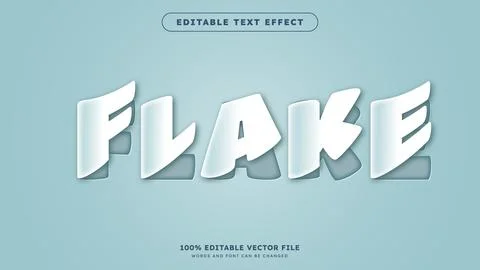 Cutout peel paper flake Editable text Effect Style Stock Illustration