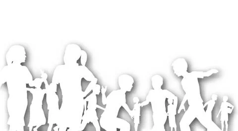 Cutout playtime Illustrazione stock