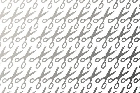 Cutout scissors shape cutting tool illustration mosaic pattern industrial Stock Illustration