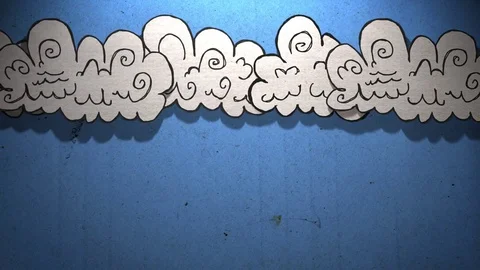 Cutout seamless loop of clouds Stock Footage 80598531