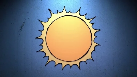 Cutout sun seamless animation Stock Footage 80610345