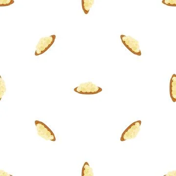 Cutted banana pattern seamless vector Stock Illustration