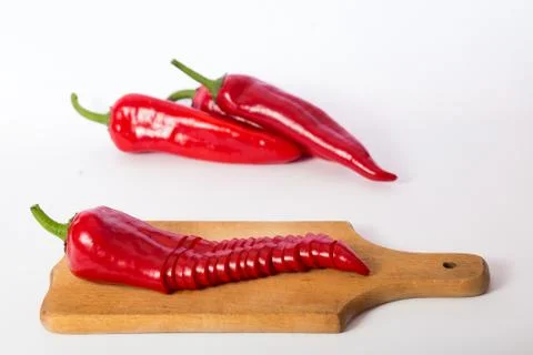 Cutted bell pepper Stock-Fotos