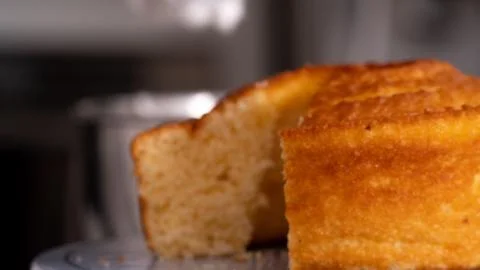 Cutted Cake on The Plate Stock Photos