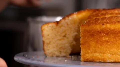 Cutted Cake on The Plate Stock Photos