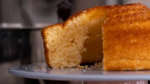 Cutted Cake on The Plate Foto stock