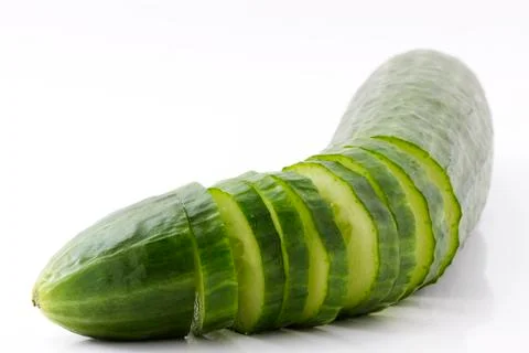 Cutted cucumber Stock Photos