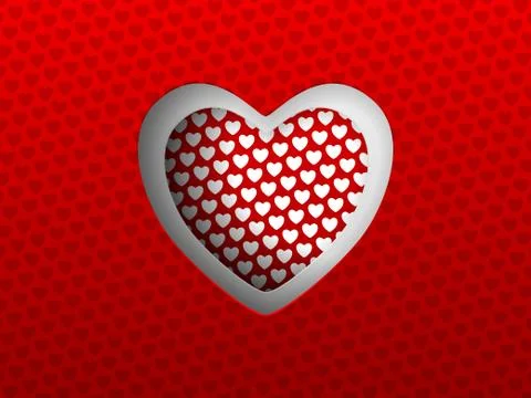 Cutted heart background Stock Illustration