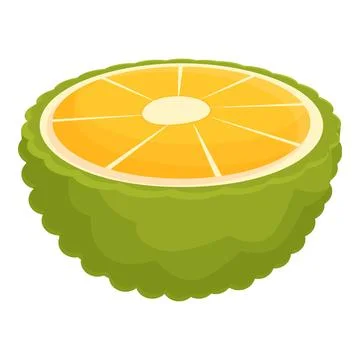 Cutted jackfruit icon cartoon vector. Summer fruit Stock Illustration