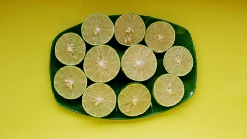 Cutted Lime Stock Photos