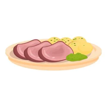 Cutted meat icon cartoon vector. Australian food Illustrazione stock
