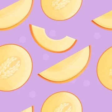 Cutted melon pattern, cartoon style イラスト素材