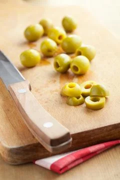 Cutted olive Stock Photos