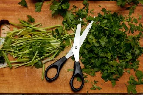 Cutted parsley Stock Photos