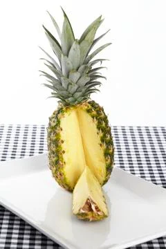 Cutted pineapple Stock Photos