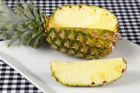 Cutted pineapple Stock Photos