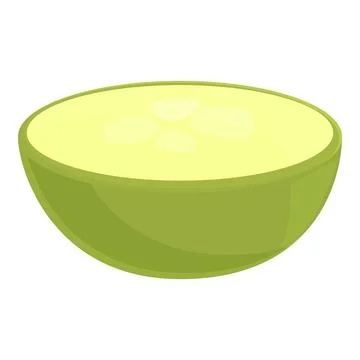 Cutted squash icon cartoon vector. Organic garden Illustrazione stock