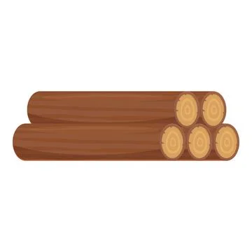Cutted tree ready for paper icon cartoon vector. Factory process Illustrazione stock