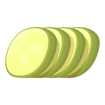 Cutted vegetable icon cartoon vector. Squash agriculture Illustrazione stock