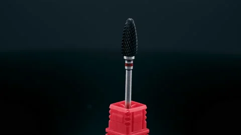 Cutter For Electric Machine To Remove The Nail Polish Stock Footage 148945249