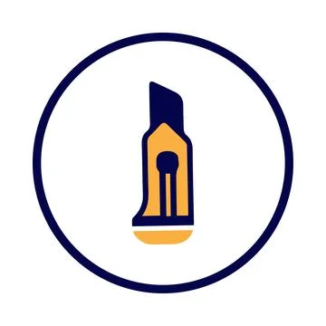 Cutter, knife, kitchen knife, cutter knife icon Stock Illustration