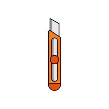 Cutter knife vector design template illustration Stock Illustration