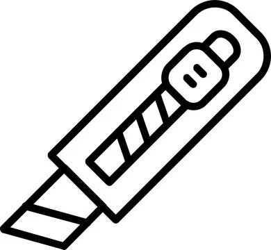 Cutter Line Icon Design Stock Illustration