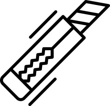 Cutter Line Icon Design Stock Illustration