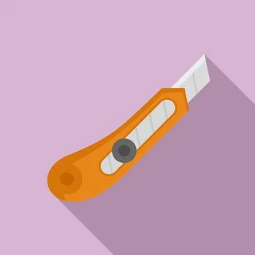 Cutter object icon, flat style Ilustração Stock