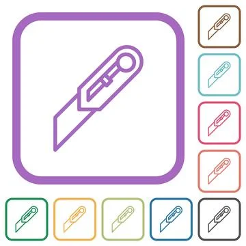 Cutter simple icons Stockillustratie