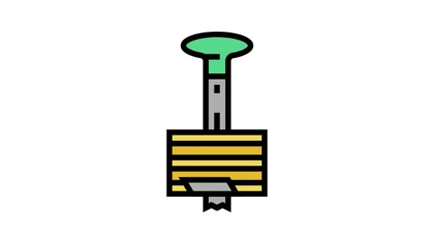 Cutter slicer pineapple color icon animation Stock Footage 224414906